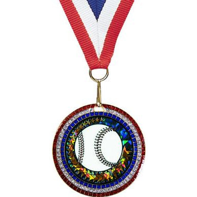 Red/Blue/White Glitter Medal Series